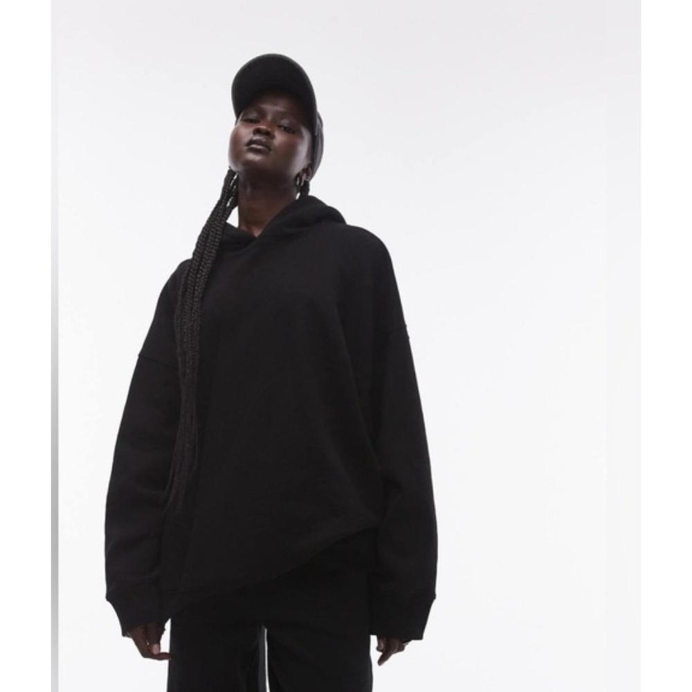 New Topshop Premium oversized hoodie black loungewear Women's Medium M